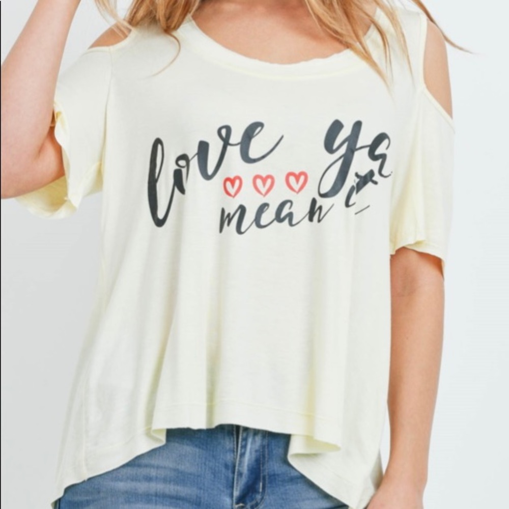 NEW| Love ya mean it flowy graphic tee